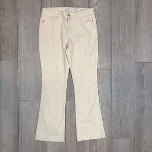 J. Jill Denim Modern Slim Boot Cut Jeans Cream Off White Size 12 Regular
